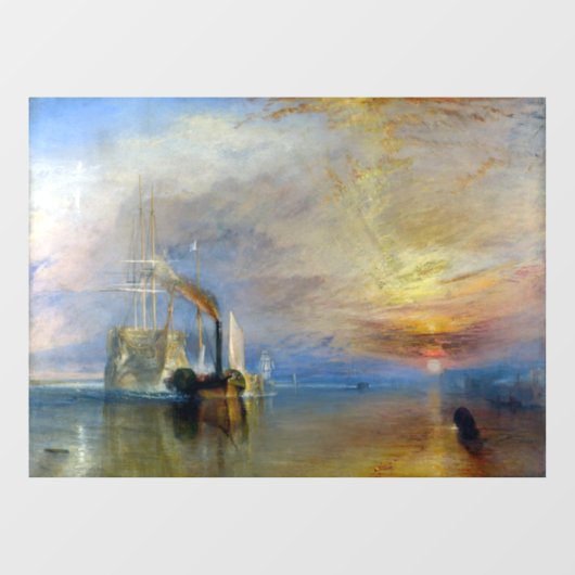 William Turner - The Fighting Temeraire Raamsticker (Vel)