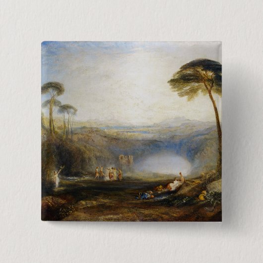 William Turner - The Golden Bough Vierkante Button 5,1 Cm (Voorkant)