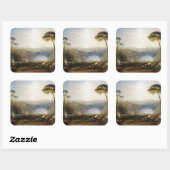 William Turner - The Golden Bough Vierkante Sticker (Vel)