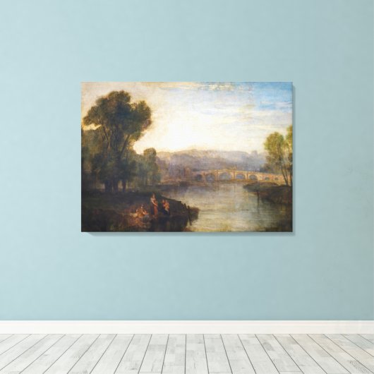 William Turner - Uitzicht van Richmond Hill en Bri Canvas Afdruk (Insitu (Houten vloer))