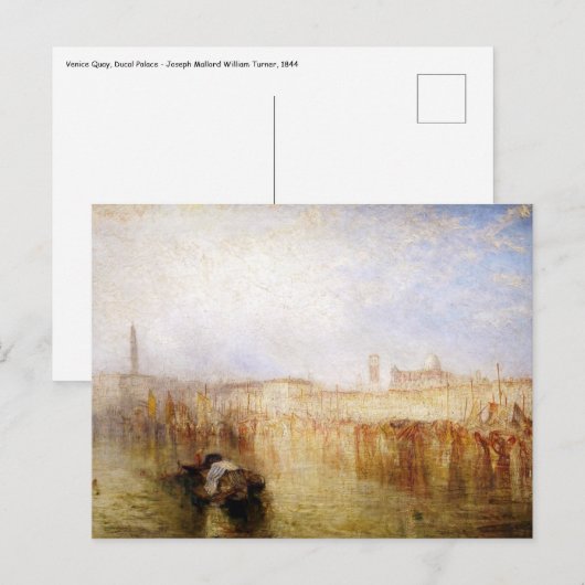 William Turner - Venetiaanse kade, Dogepaleis Briefkaart (Voorkant / Achterkant)