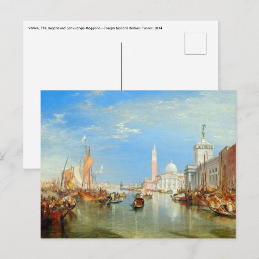 William Turner - Venetië, de Dogana en San Giorgio Briefkaart (Voorkant / Achterkant)