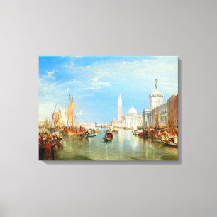 William Turner - Venetië, de Dogana en San Giorgio Canvas Afdruk