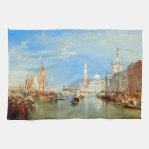 William Turner - Venetië, de Dogana en San Giorgio Theedoek