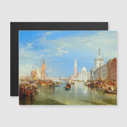 William Turner - Venetië, de Dogana Magnetic Kaart (Voorkant / Achterkant)