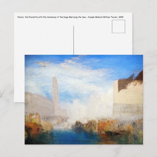William Turner - Venetië, de Piazzetta Briefkaart (Voorkant / Achterkant)