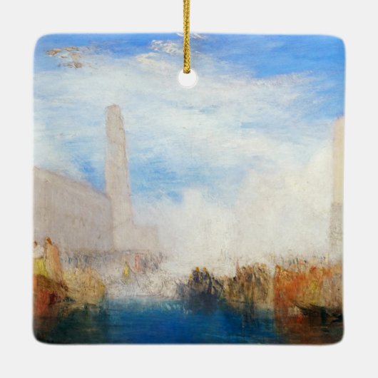 William Turner - Venetië, de Piazzetta Keramisch Ornament (Achterkant)