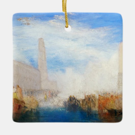 William Turner - Venetië, de Piazzetta Keramisch Ornament (Voorkant)