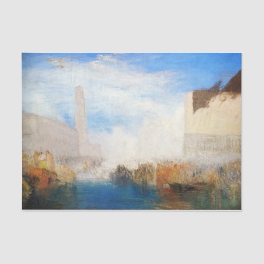 William Turner - Venetië, de Piazzetta Tissuepapier (Voorkant)