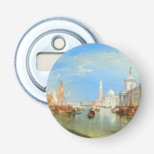 William Turner - Venetië, Dogana & San Giorgio Button Flesopener (Voorkant)