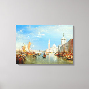 William Turner - Venetië, Dogana & San Giorgio Canvas Afdruk