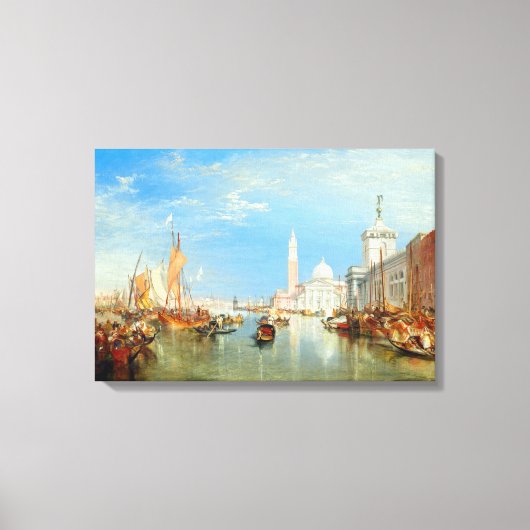 William Turner - Venetië, Dogana & San Giorgio Canvas Afdruk (Voorkant)