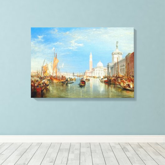 William Turner - Venetië, Dogana & San Giorgio Canvas Afdruk (Insitu (Houten vloer))