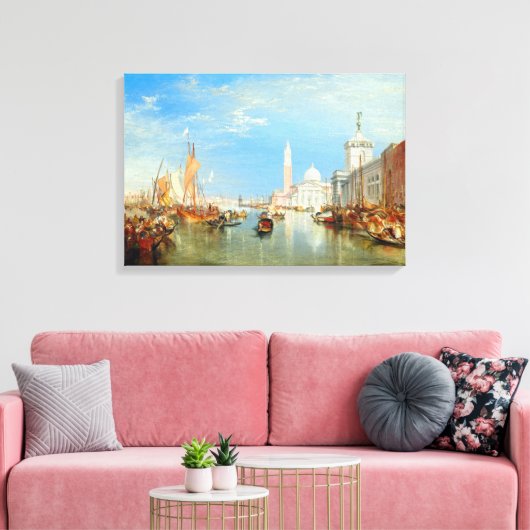 William Turner - Venetië, Dogana & San Giorgio Canvas Afdruk (Insitu (Woonkamer))
