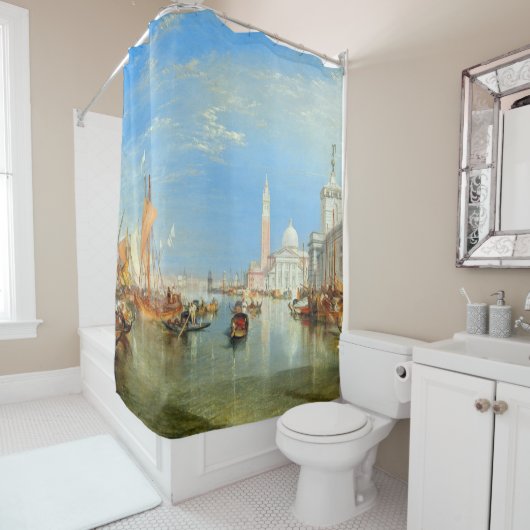 William Turner - Venetië, Dogana & San Giorgio Douchegordijn (In situ)