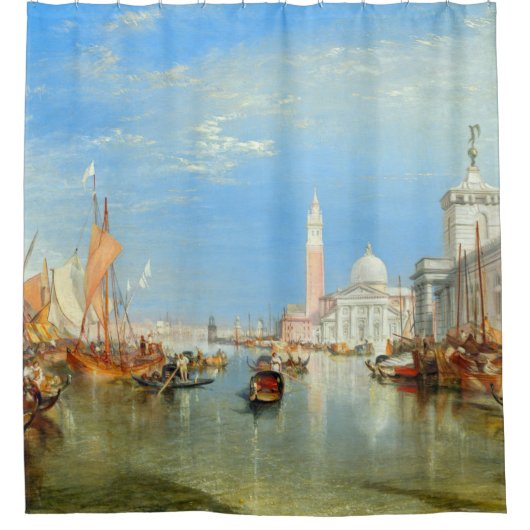 William Turner - Venetië, Dogana & San Giorgio Douchegordijn (Voorkant)
