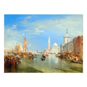 William Turner - Venetië, Dogana & San Giorgio Foto Afdruk