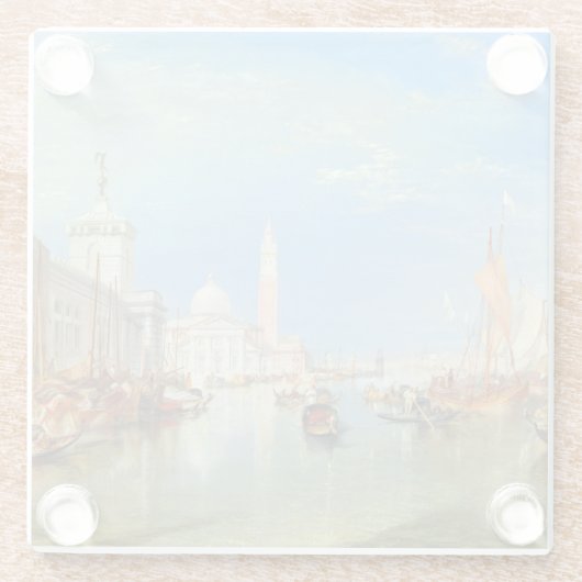 William Turner - Venetië, Dogana & San Giorgio Glazen Onderzetter (Achterkant)