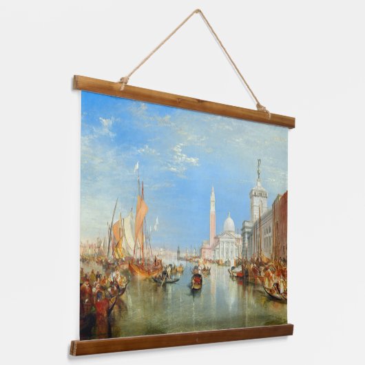 William Turner - Venetië, Dogana & San Giorgio Hangend Wandkleed (Gebogen)