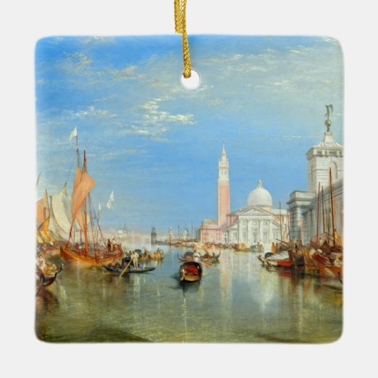 William Turner - Venetië, Dogana & San Giorgio Keramisch Ornament (Voorkant)