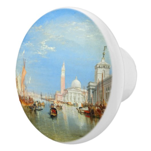 William Turner - Venetië, Dogana & San Giorgio Keramische Knop (Rechts)