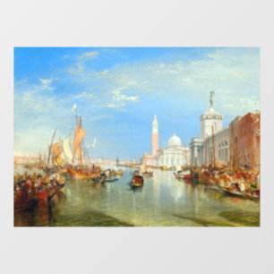 William Turner - Venetië, Dogana & San Giorgio Raamsticker