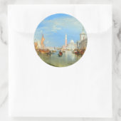 William Turner - Venetië, Dogana & San Giorgio Ronde Sticker (Tas)