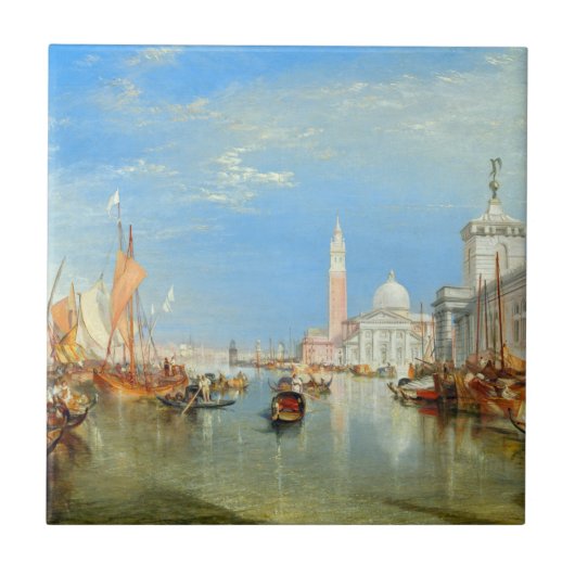 William Turner - Venetië, Dogana & San Giorgio Tegeltje (Voorkant)