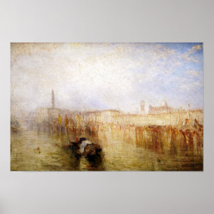 William Turner - Venetië kade, Dogepaleis Poster