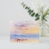 William Turner-Venice, Oost van Guidecca, Sunrise Briefkaart (Staand voorkant)