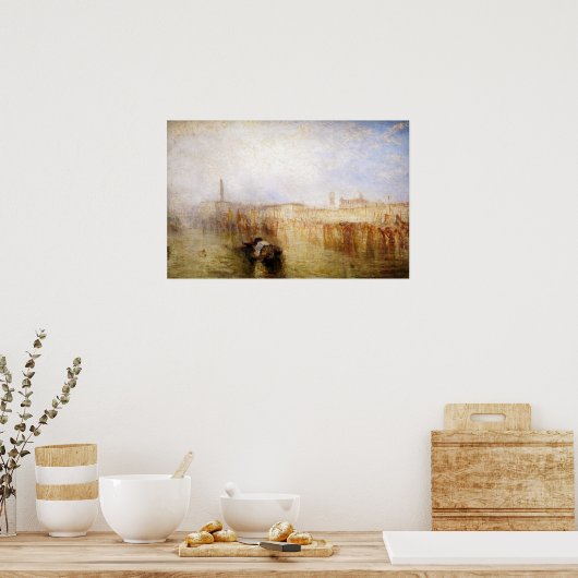 William Turner - Venice Quay, Ducal Palace Poster (Keuken)