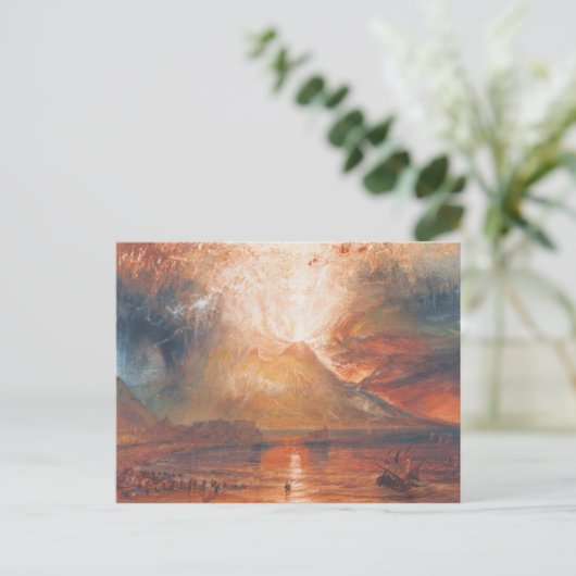 William Turner Vesuvius in Eruption Waterscape art Briefkaart (Staand voorkant)