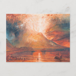 William Turner Vesuvius in Eruption Waterscape art Briefkaart
