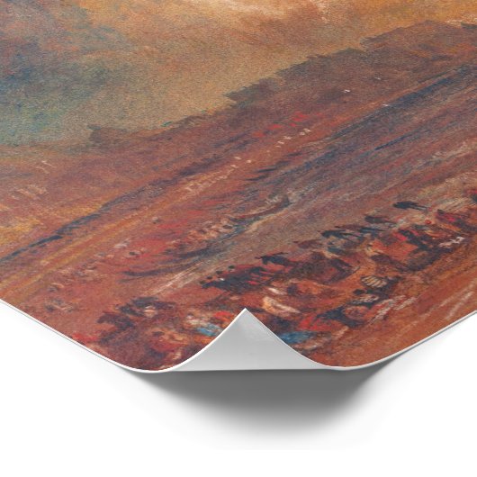 William Turner Vesuvius in Eruption Waterscape art Poster (Hoek)