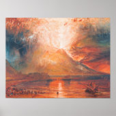William Turner Vesuvius in Eruption Waterscape art Poster (Voorkant)