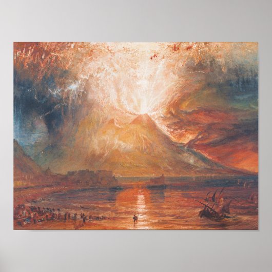 William Turner Vesuvius in Eruption Waterscape art Poster (Voorkant)
