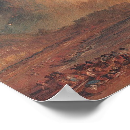 William Turner Vesuvius in Eruption Waterscape art Poster (Hoek)