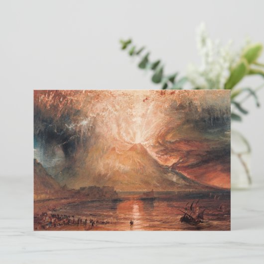 William Turner - Vesuvius in uitbarsting Bedankkaart (Staand voorkant)