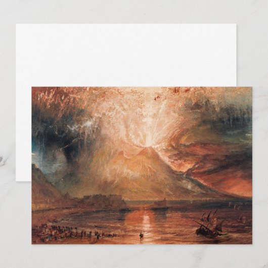 William Turner - Vesuvius in uitbarsting Bedankkaart (Voorkant / Achterkant)
