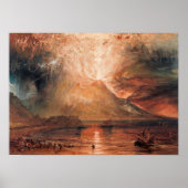 William Turner - Vesuvius in uitbarsting Poster (Voorkant)