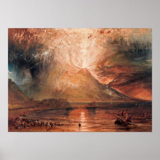William Turner - Vesuvius in uitbarsting Poster (Voorkant)