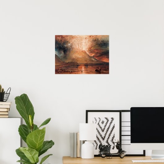 William Turner - Vesuvius in uitbarsting Poster (Thuiskantoor)