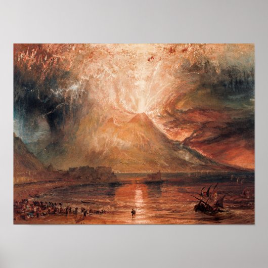 William Turner - Vesuvius in uitbarsting Poster (Voorkant)