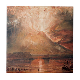 William Turner - Vesuvius in uitbarsting Tegeltje