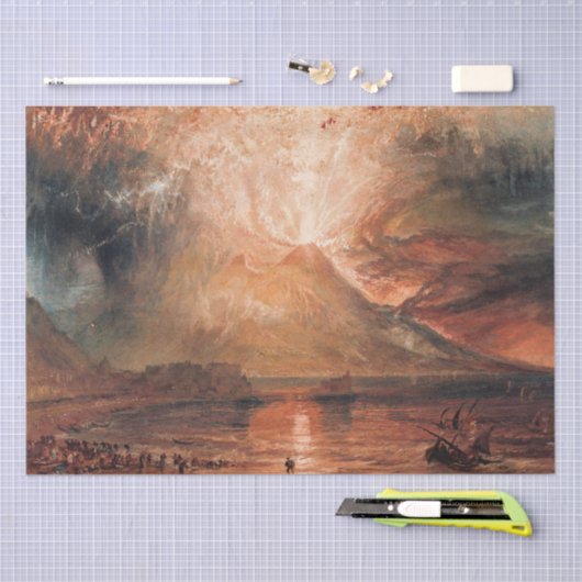 William Turner - Vesuvius in uitbarsting Tissuepapier (Craft)