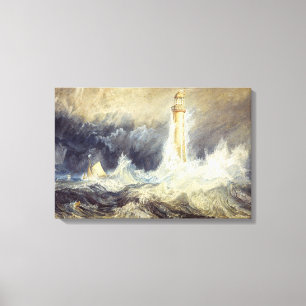 William Turner - Vuurtoren Bell Rock Canvas Afdruk