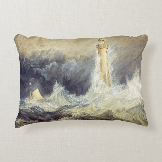 William Turner - Vuurtoren van Bell Rock Accent Kussen (Voorkant)