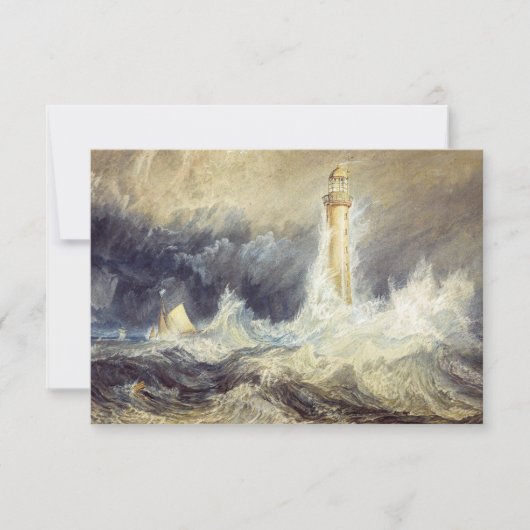William Turner - Vuurtoren van Bell Rock Bedankkaart (Voorkant)
