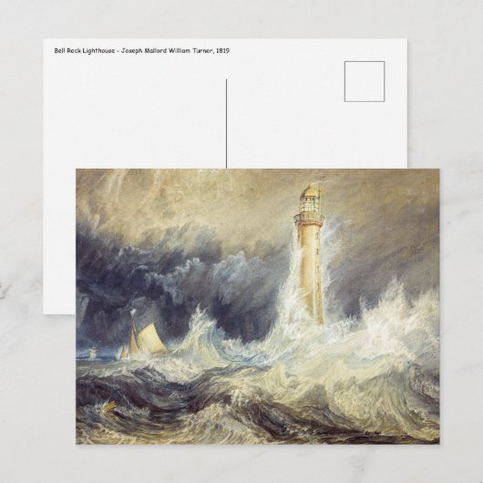 William Turner - Vuurtoren van Bell Rock Briefkaart (Voorkant / Achterkant)