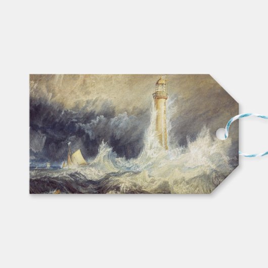 William Turner - Vuurtoren van Bell Rock Cadeaulabel (Voorkant (Horizontaal))